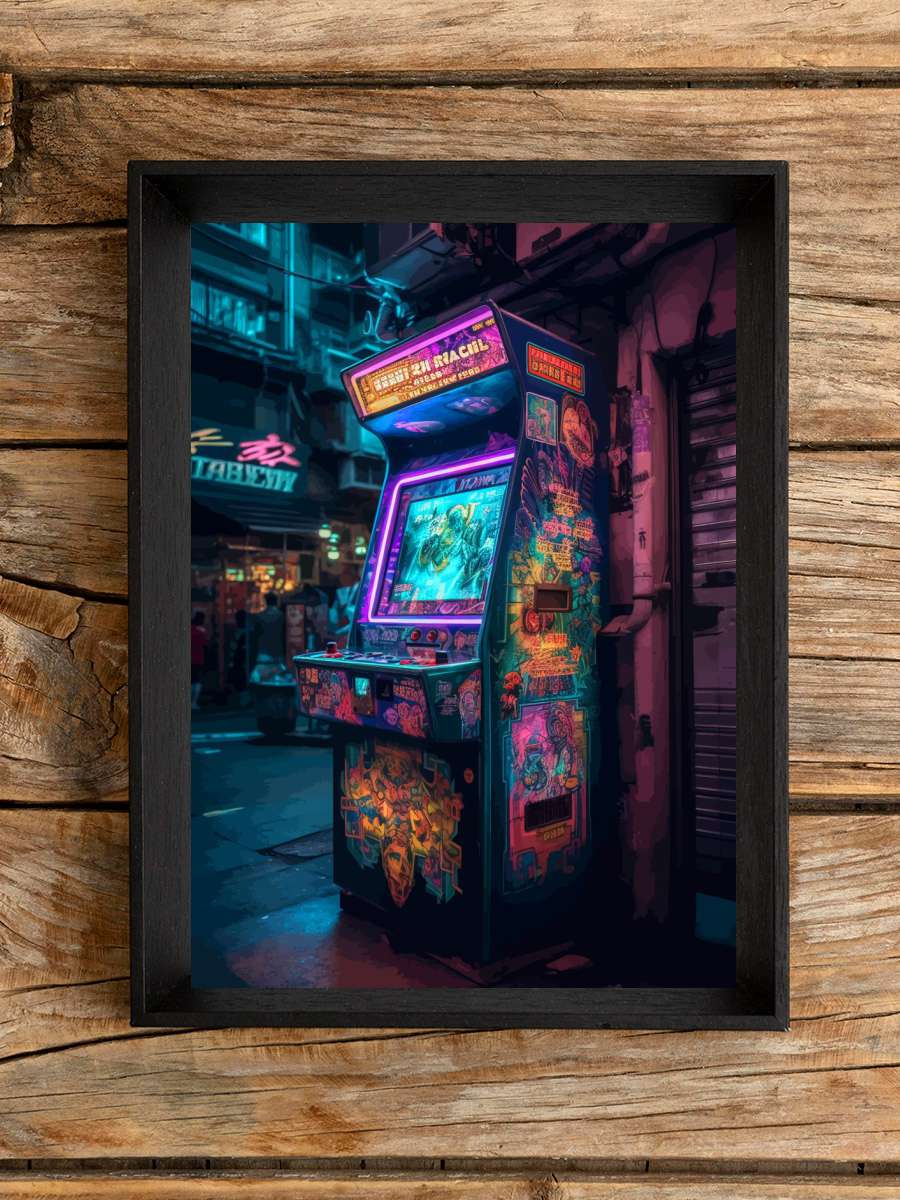 Cyberpunk Arcade Gaming Anime Poster Çerçevesiz Yüksek Kalite Anime Duvar Poster