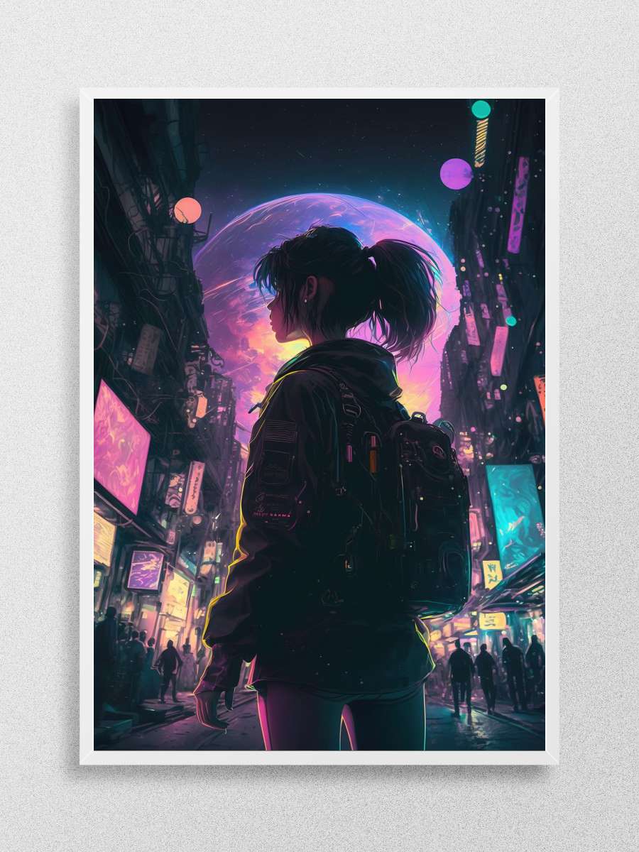 Cyberpunk Steampunk Neon Anime Poster Çerçevesiz Yüksek Kalite Anime Duvar Poster