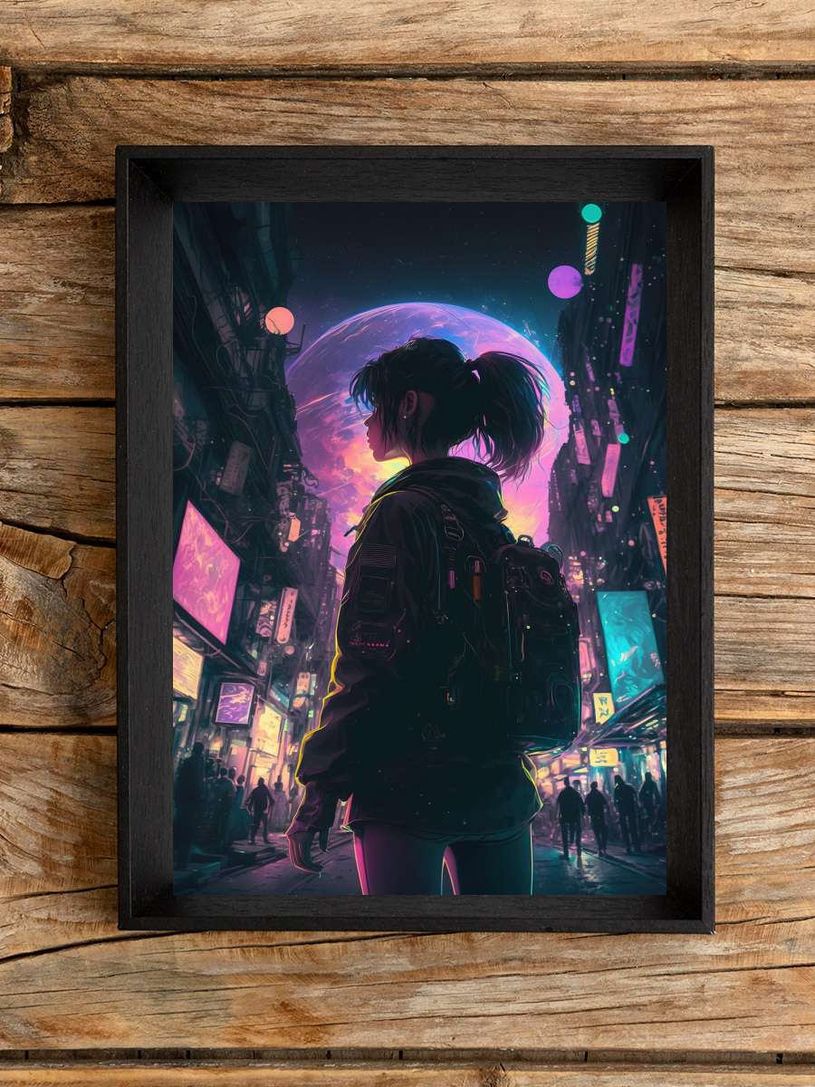 Cyberpunk Steampunk Neon Anime Poster Çerçevesiz Yüksek Kalite Anime Duvar Poster