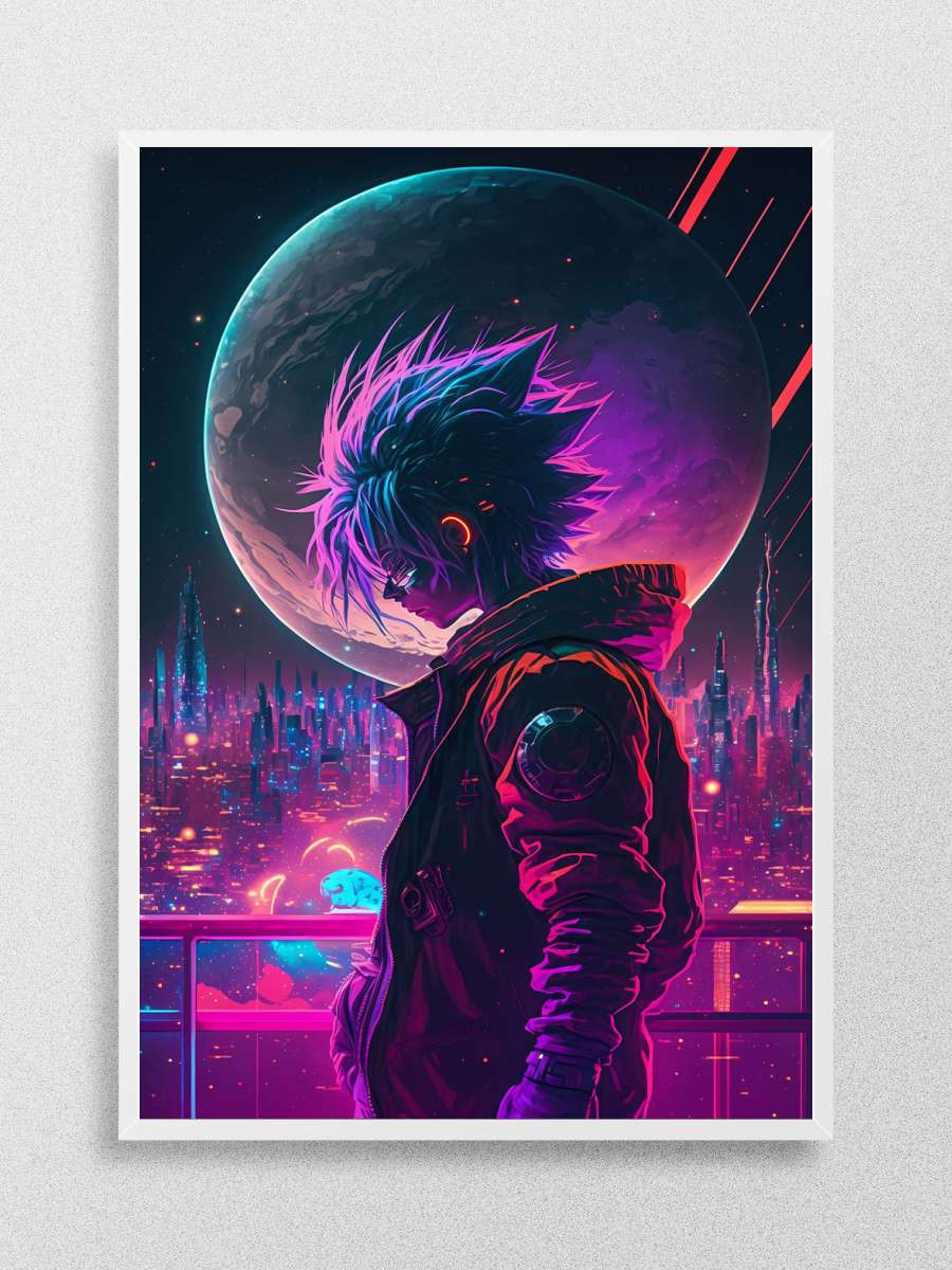 Cyberpunk Steampunk Neon Anime Poster Çerçevesiz Yüksek Kalite Anime Duvar Poster