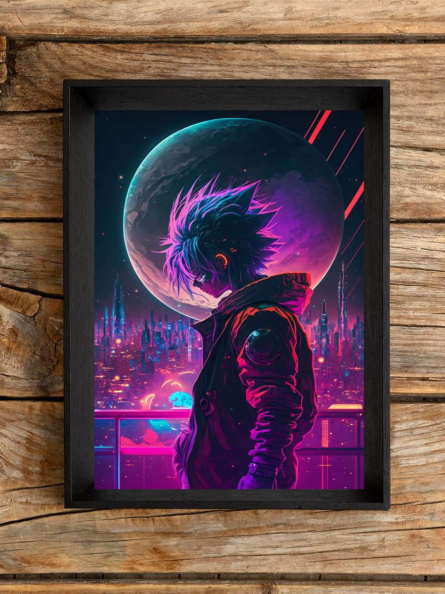 Cyberpunk Steampunk Neon Anime Poster Çerçevesiz Yüksek Kalite Anime Duvar Poster