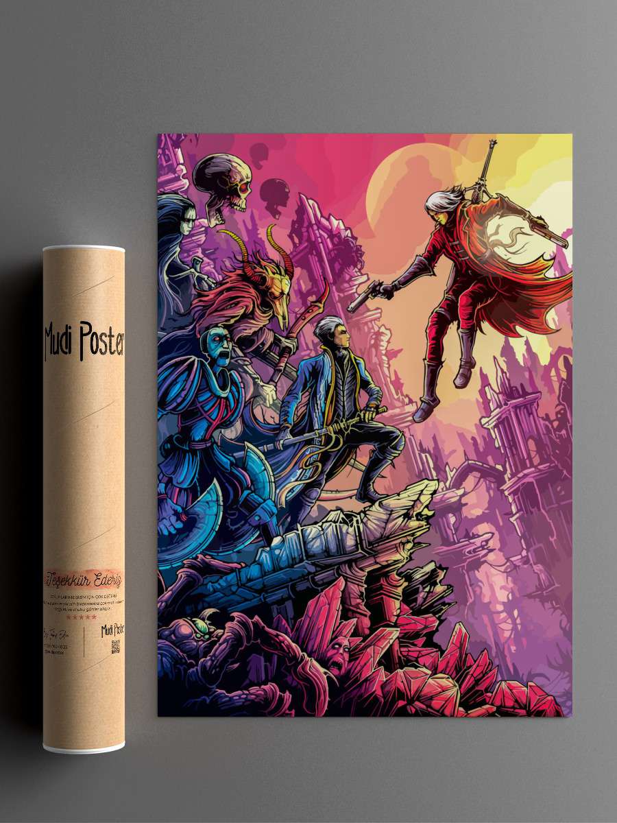 Dante Anime Poster Çerçevesiz Yüksek Kalite Anime Duvar Poster