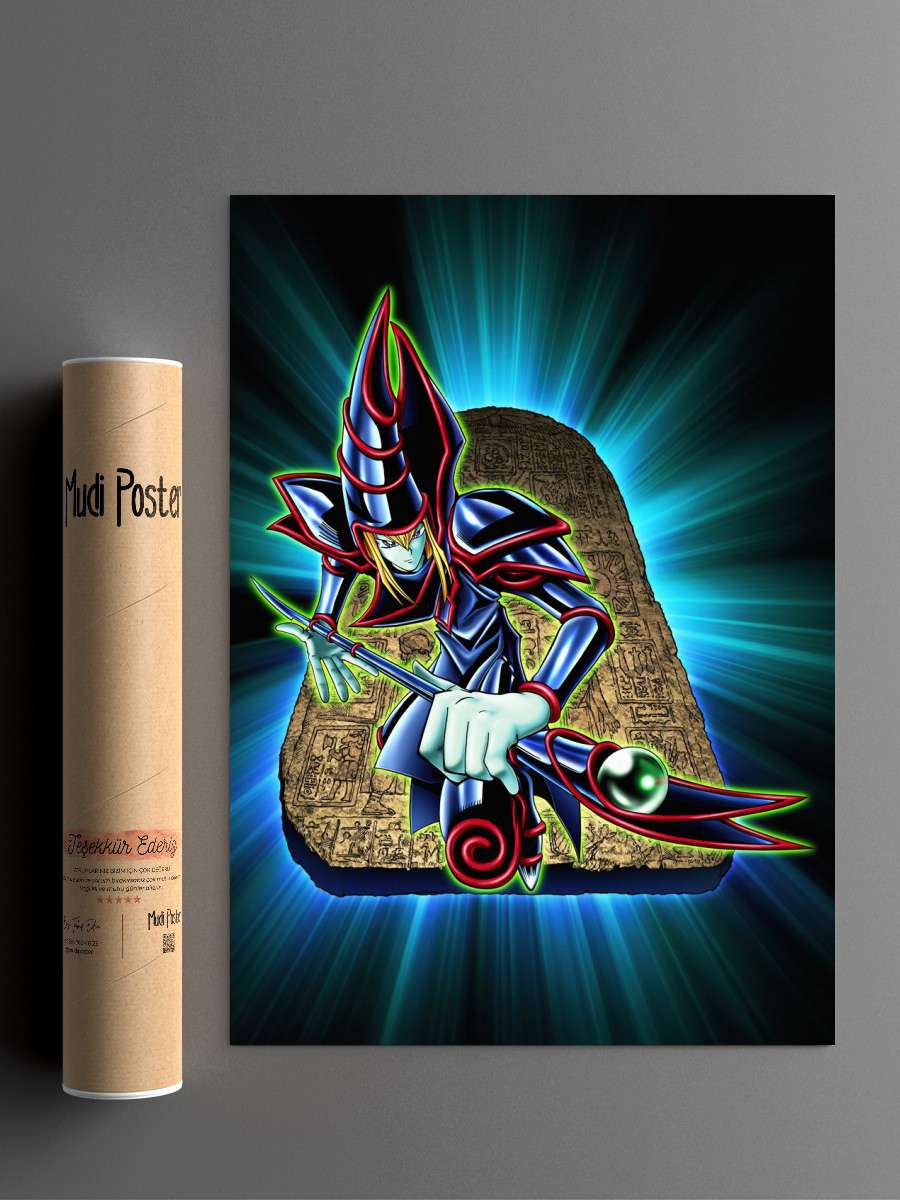Dark Magician Card Anime Poster Çerçevesiz Yüksek Kalite Anime Duvar Poster