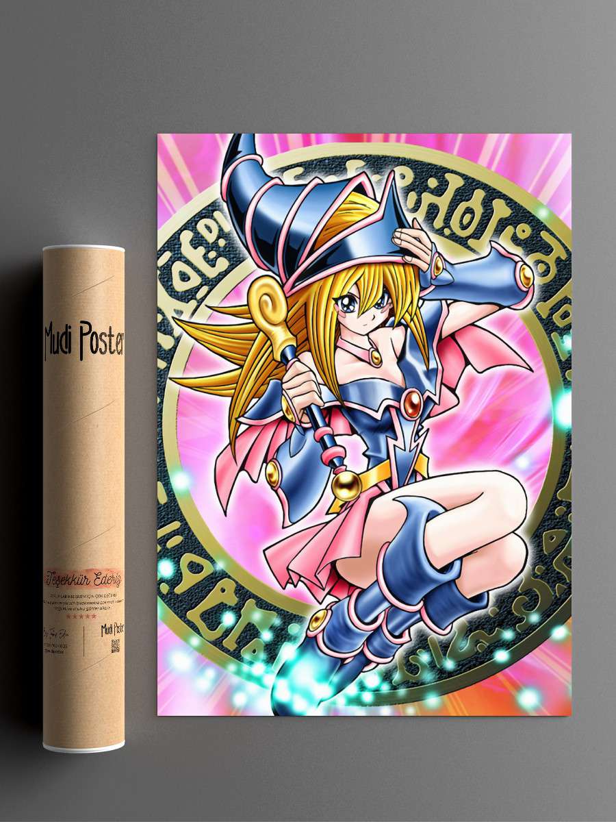 Dark Magician Girl Card Anime Poster Çerçevesiz Yüksek Kalite Anime Duvar Poster