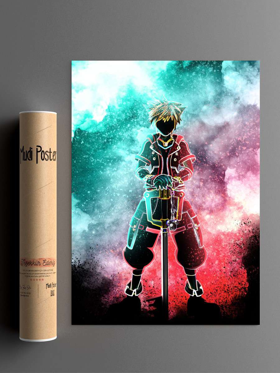 Dark soul of gaming Anime Poster Çerçevesiz Yüksek Kalite Anime Duvar Poster