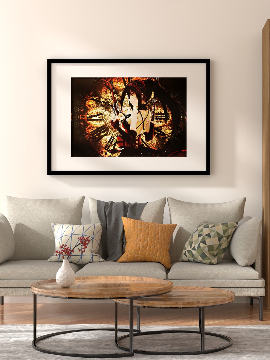 Date A Live Kurumi Tokisak Anime Poster Çerçevesiz Yüksek Kalite Anime Duvar Poster