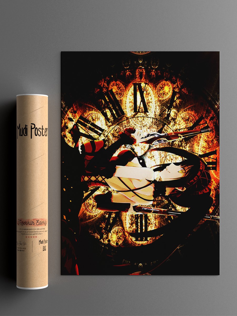 Date A Live Kurumi Tokisak Anime Poster Çerçevesiz Yüksek Kalite Anime Duvar Poster
