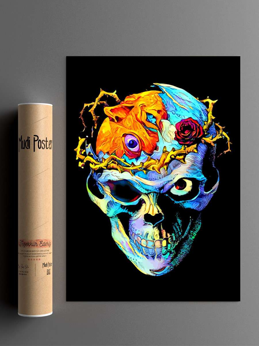 Dead Skull Anime Poster Çerçevesiz Yüksek Kalite Anime Duvar Poster