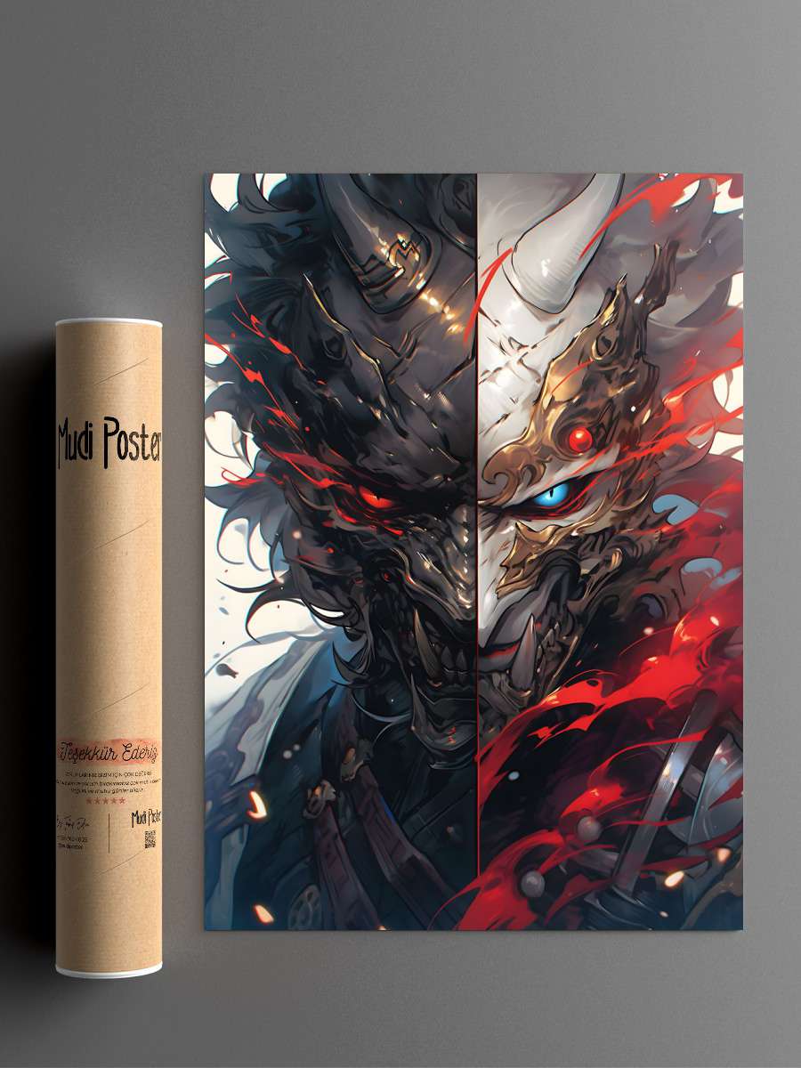 Death vs Life Anime Anime Poster Çerçevesiz Yüksek Kalite Anime Duvar Poster