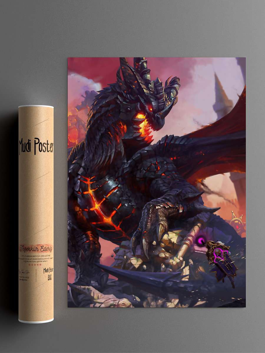 deathwing Anime Poster Çerçevesiz Yüksek Kalite Anime Duvar Poster