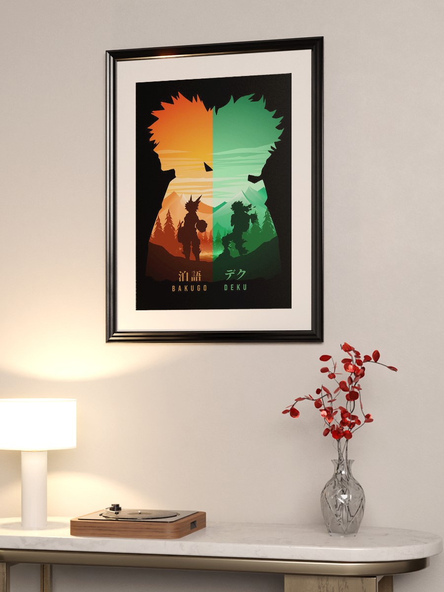 Deku Bakugo My Hero Anime Anime Poster Çerçevesiz Yüksek Kalite Anime Duvar Poster