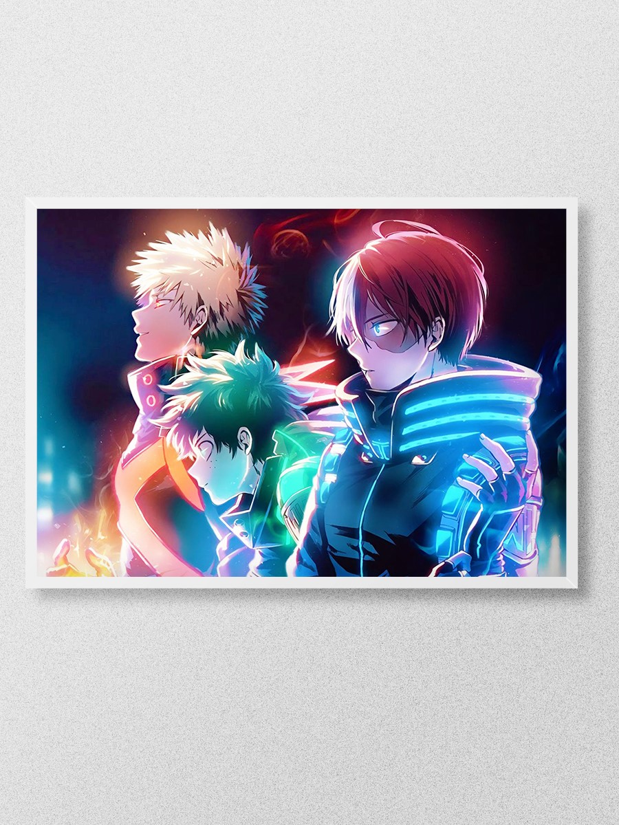 Deku Bakugo Todoroki Hero Anime Poster Çerçevesiz Yüksek Kalite Anime Duvar Poster
