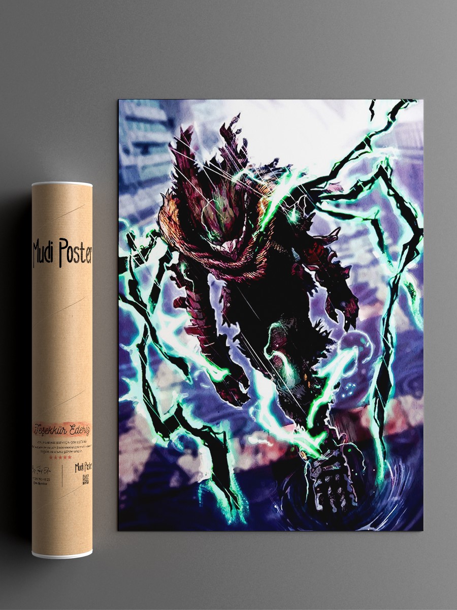 Deku My Hero Academia Anime Poster Çerçevesiz Yüksek Kalite Anime Duvar Poster