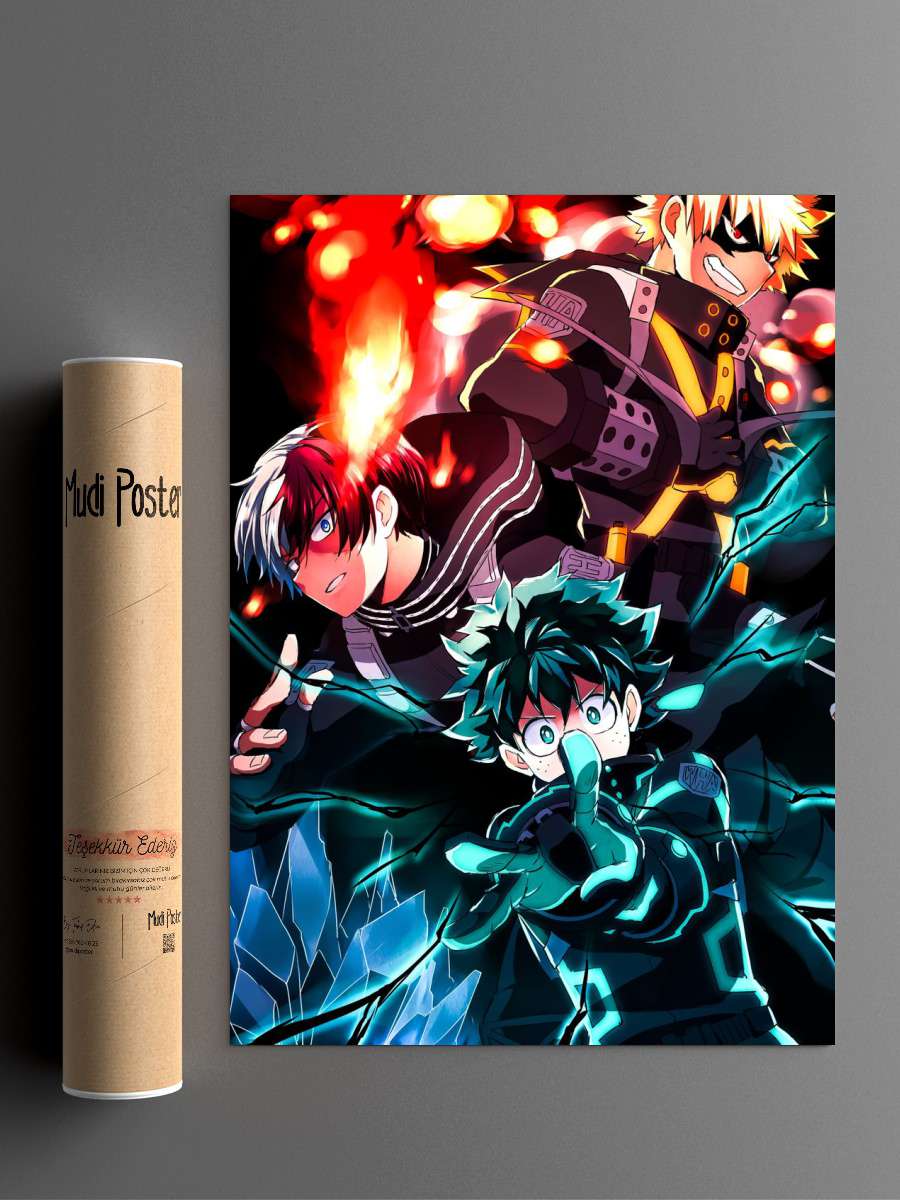 Deku my hero academia Anime Poster Çerçevesiz Yüksek Kalite Anime Duvar Poster
