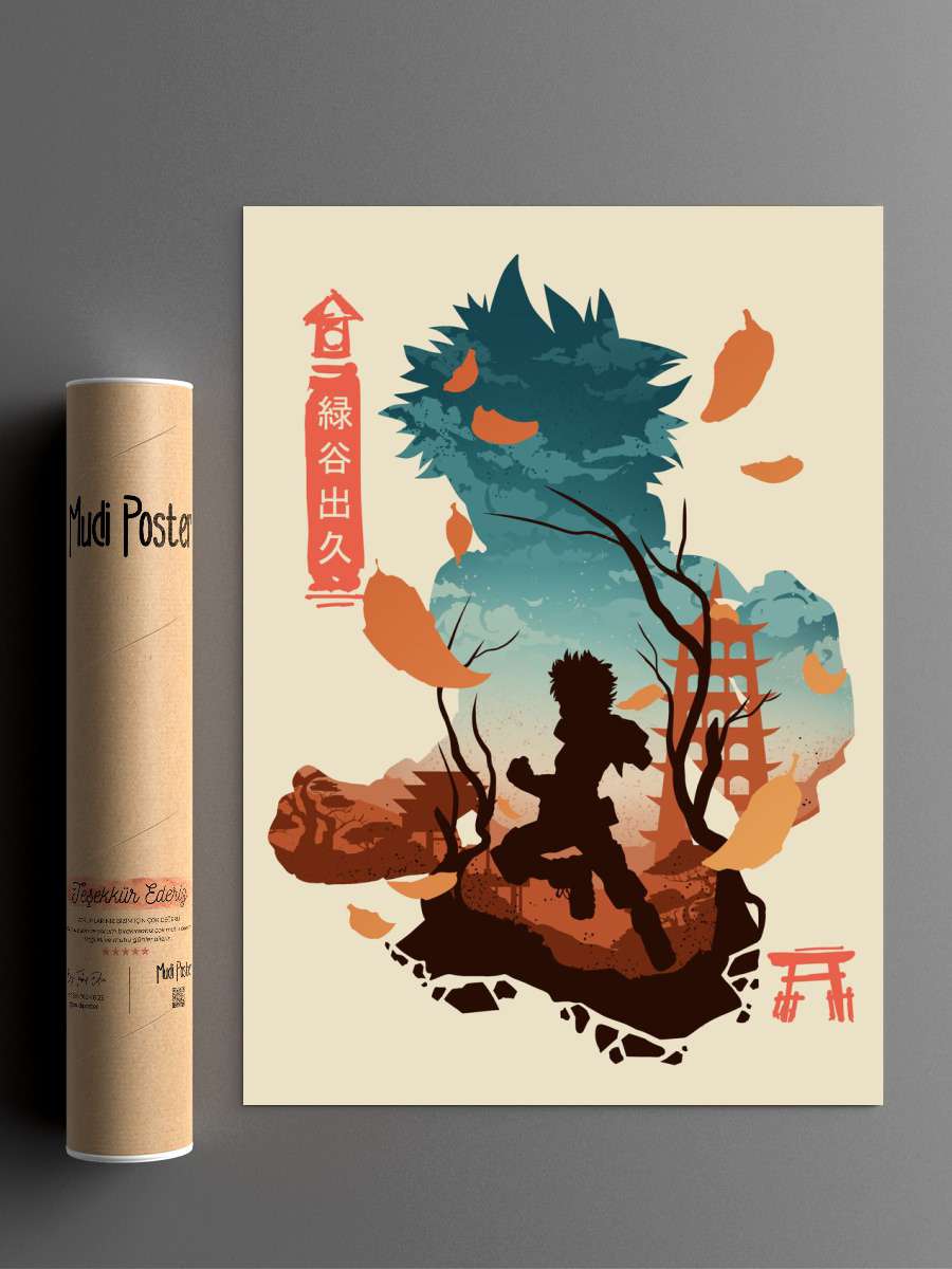 Deku My Hero Academia Anime Poster Çerçevesiz Yüksek Kalite Anime Duvar Poster