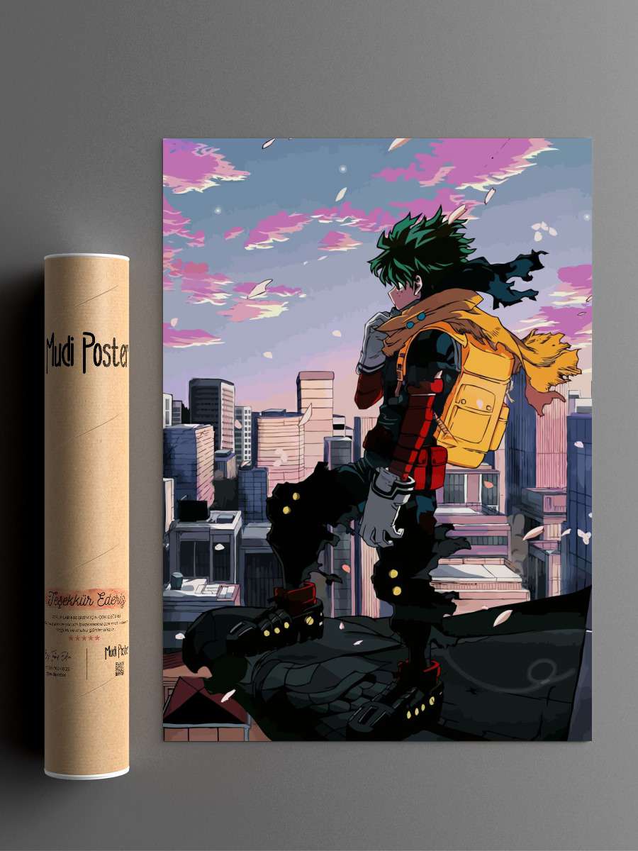 Deku My Hero Academia Anime Poster Çerçevesiz Yüksek Kalite Anime Duvar Poster