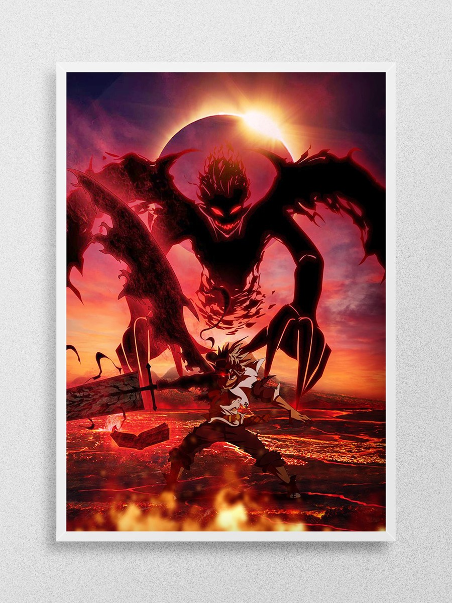 Demon Eclipse Anime Poster Çerçevesiz Yüksek Kalite Anime Duvar Poster