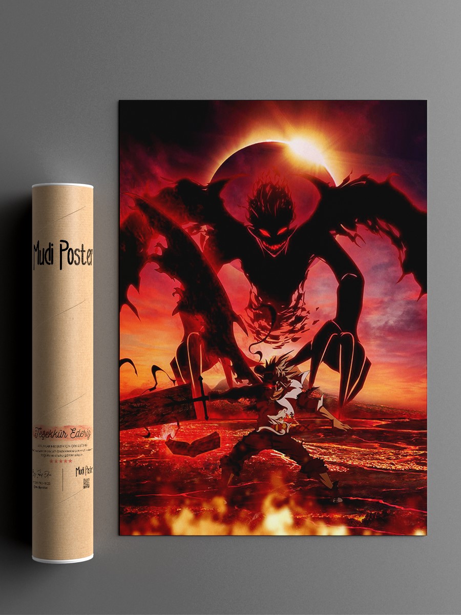 Demon Eclipse Anime Poster Çerçevesiz Yüksek Kalite Anime Duvar Poster