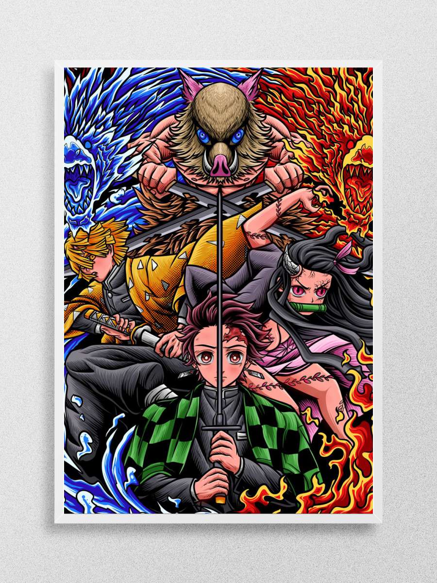 demon hunter team Anime Poster Çerçevesiz Yüksek Kalite Anime Duvar Poster