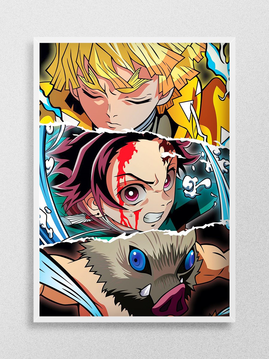 Demon Slayer Anime Eyes Anime Poster Çerçevesiz Yüksek Kalite Anime Duvar Poster