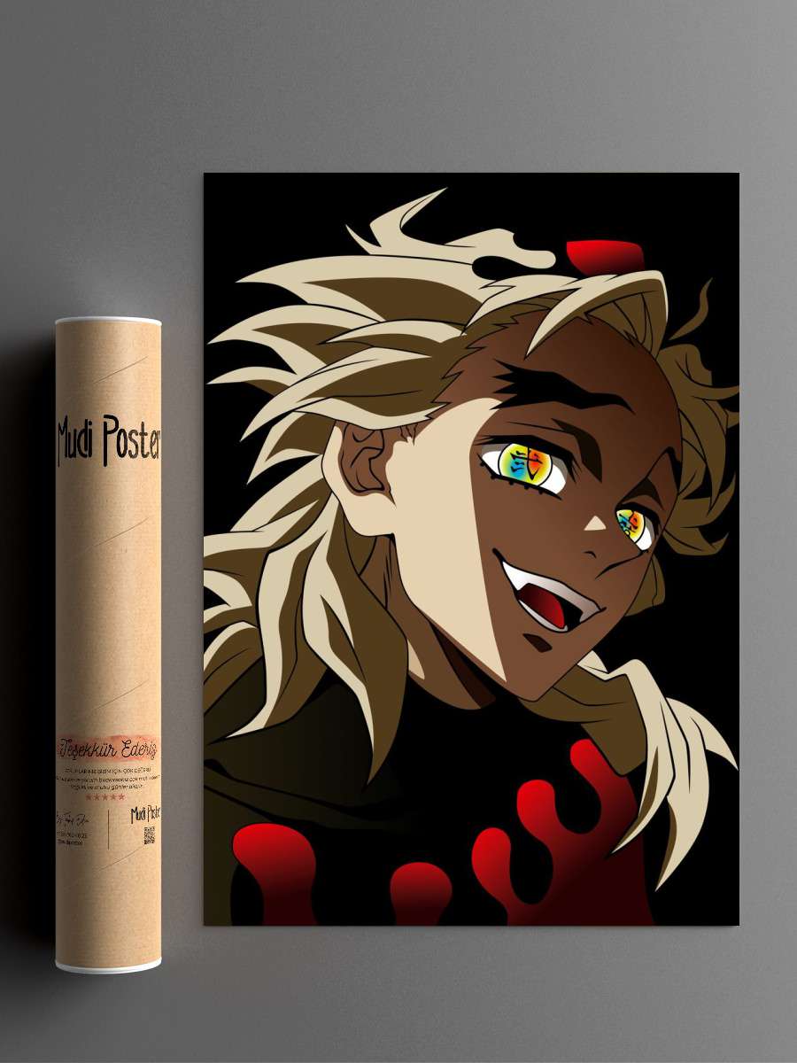 Demon Slayer Douma Anime Poster Çerçevesiz Yüksek Kalite Anime Duvar Poster