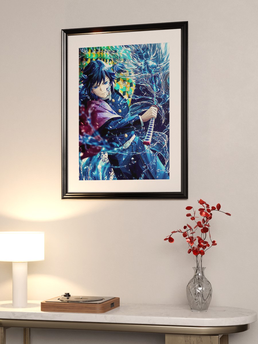 Demon Slayer Giyu Tomioka Anime Poster Çerçevesiz Yüksek Kalite Anime Duvar Poster