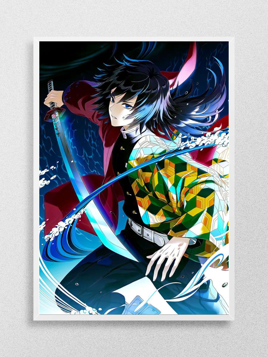 Demon Slayer Giyu Tomioka Anime Poster Çerçevesiz Yüksek Kalite Anime Duvar Poster