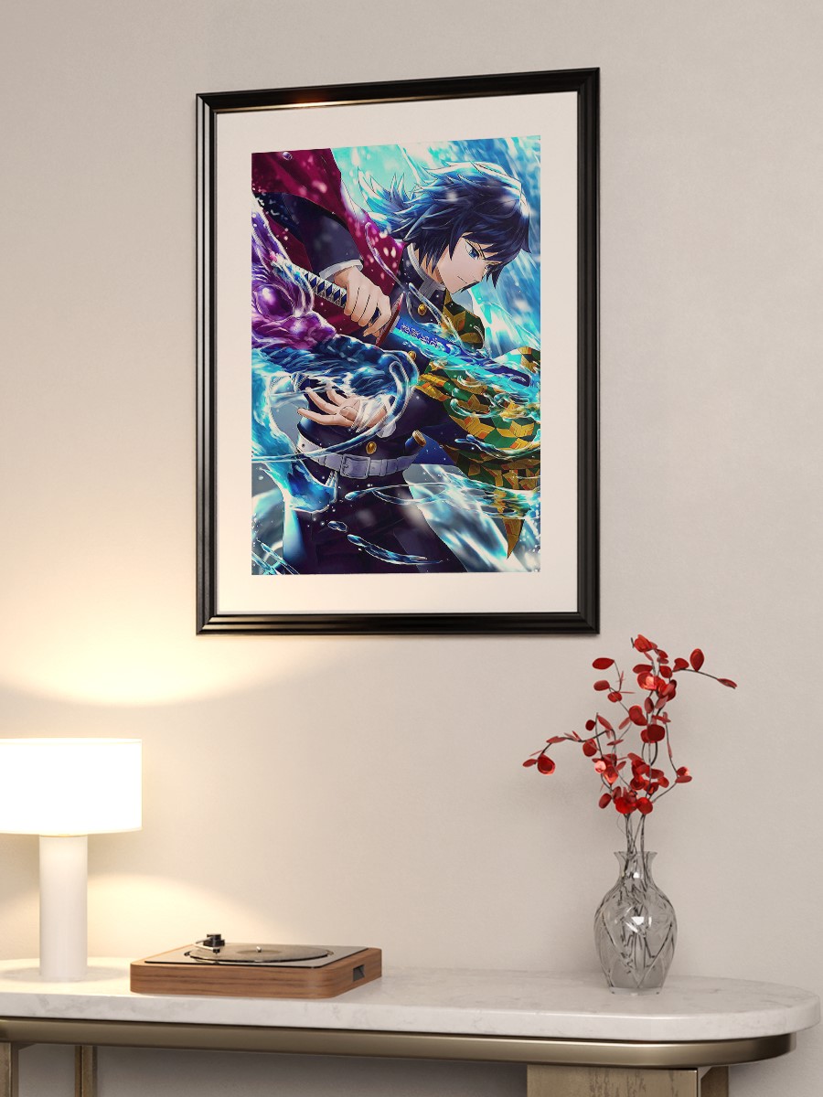 Demon Slayer Giyu Tomioka Anime Poster Çerçevesiz Yüksek Kalite Anime Duvar Poster