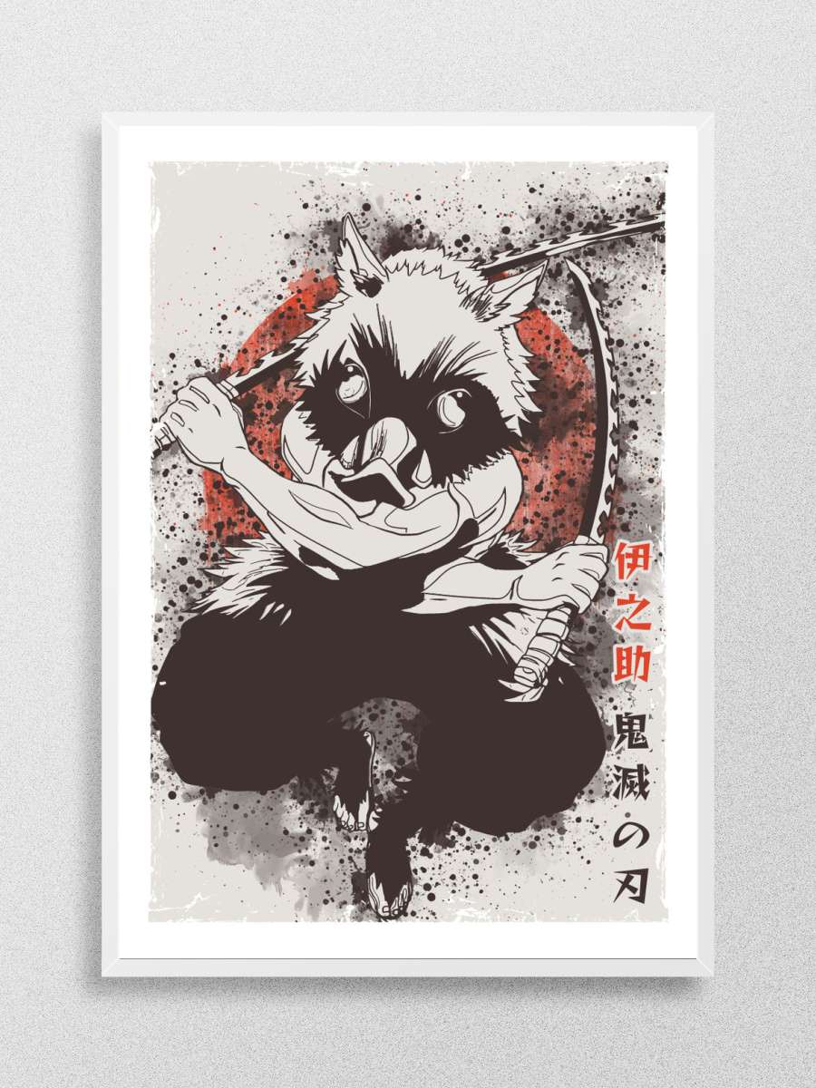 Demon Slayer Inosuke Anime Poster Çerçevesiz Yüksek Kalite Anime Duvar Poster
