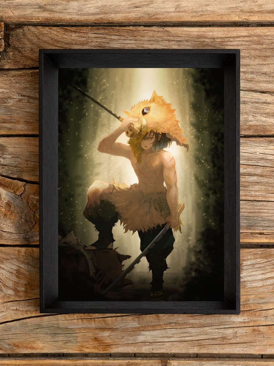 Demon Slayer Inosuke Anime Poster Çerçevesiz Yüksek Kalite Anime Duvar Poster