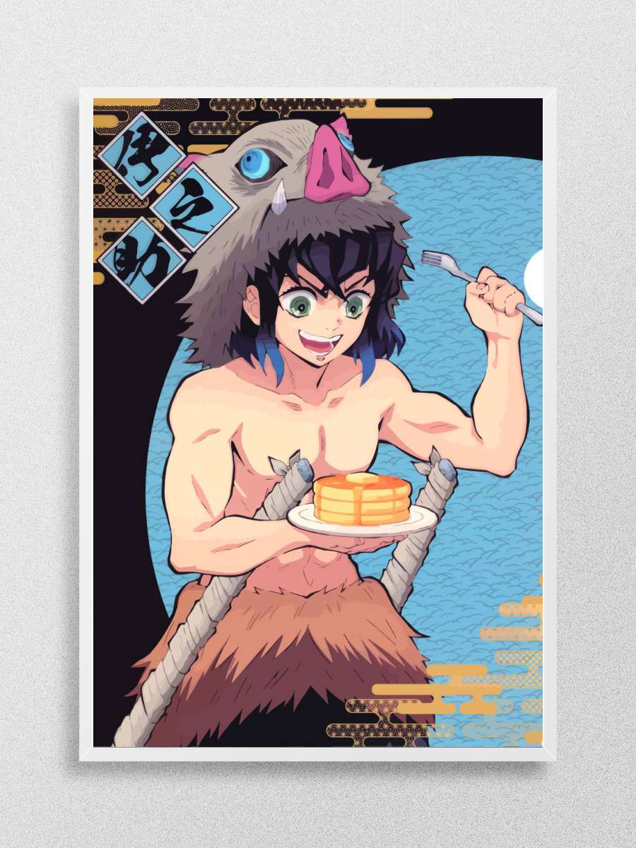 Demon Slayer Inosuke Anime Poster Çerçevesiz Yüksek Kalite Anime Duvar Poster