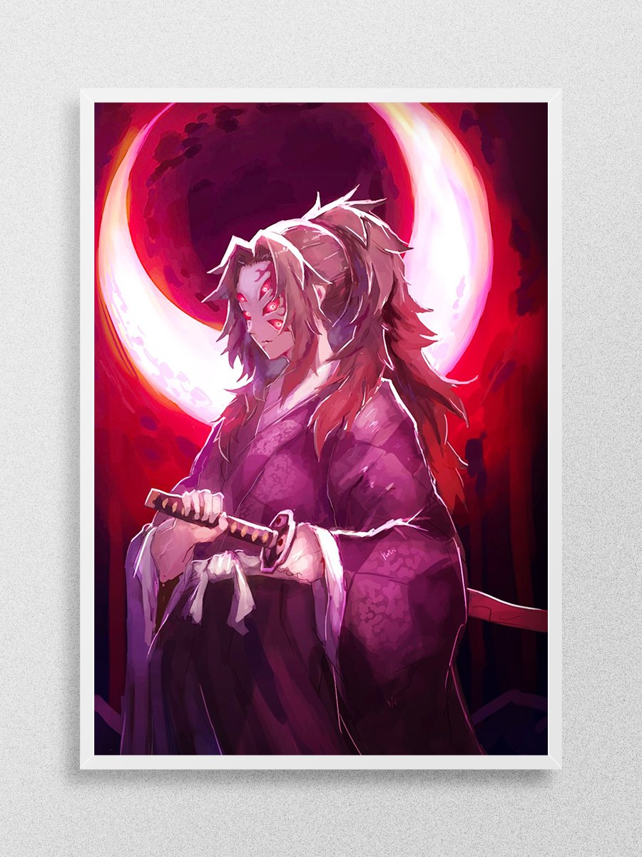 Demon Slayer Kokushibo Anime Poster Çerçevesiz Yüksek Kalite Anime Duvar Poster
