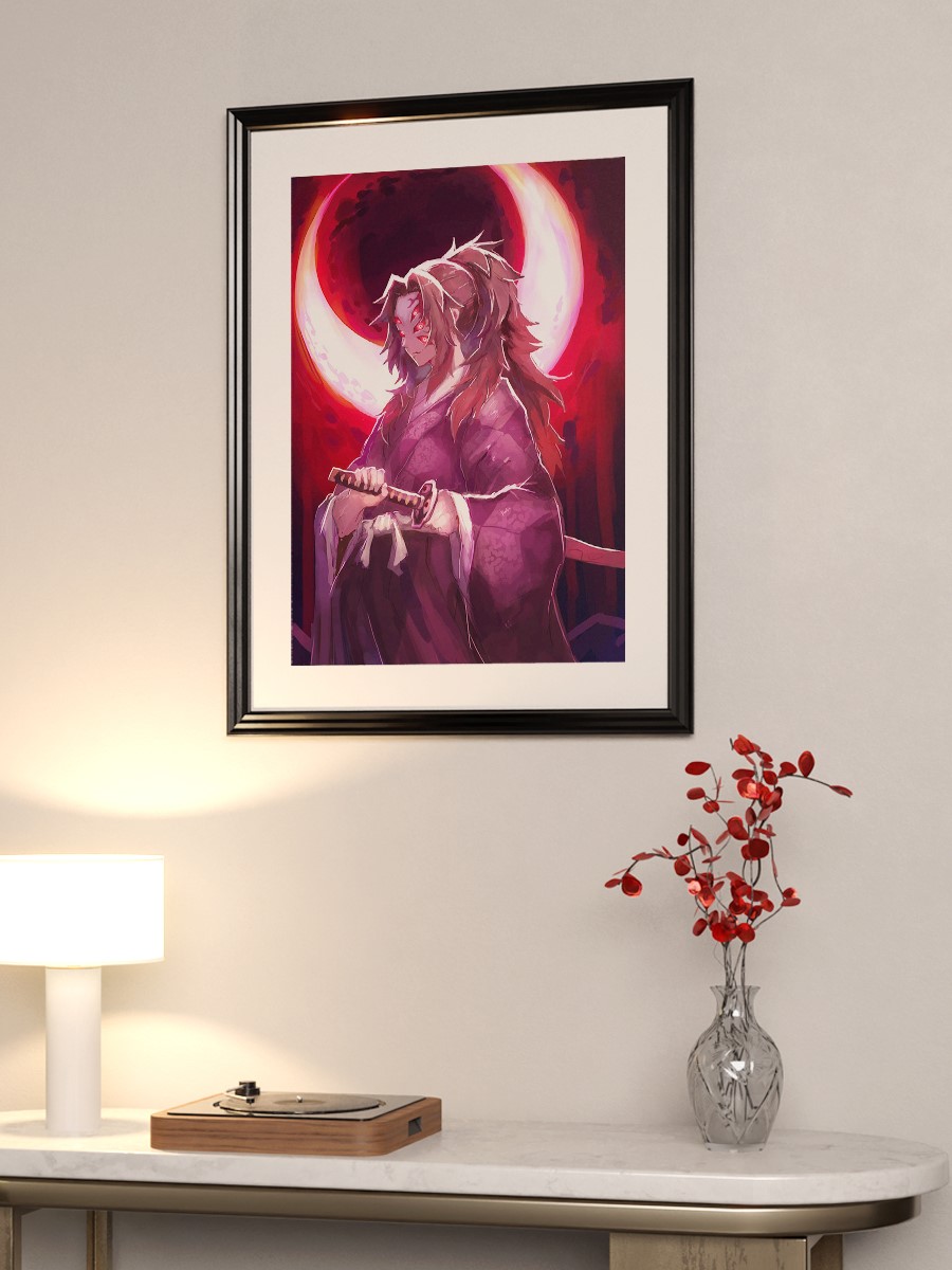 Demon Slayer Kokushibo Anime Poster Çerçevesiz Yüksek Kalite Anime Duvar Poster