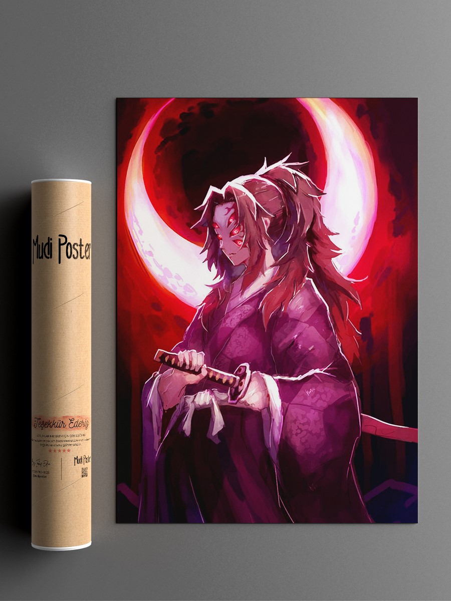 Demon Slayer Kokushibo Anime Poster Çerçevesiz Yüksek Kalite Anime Duvar Poster