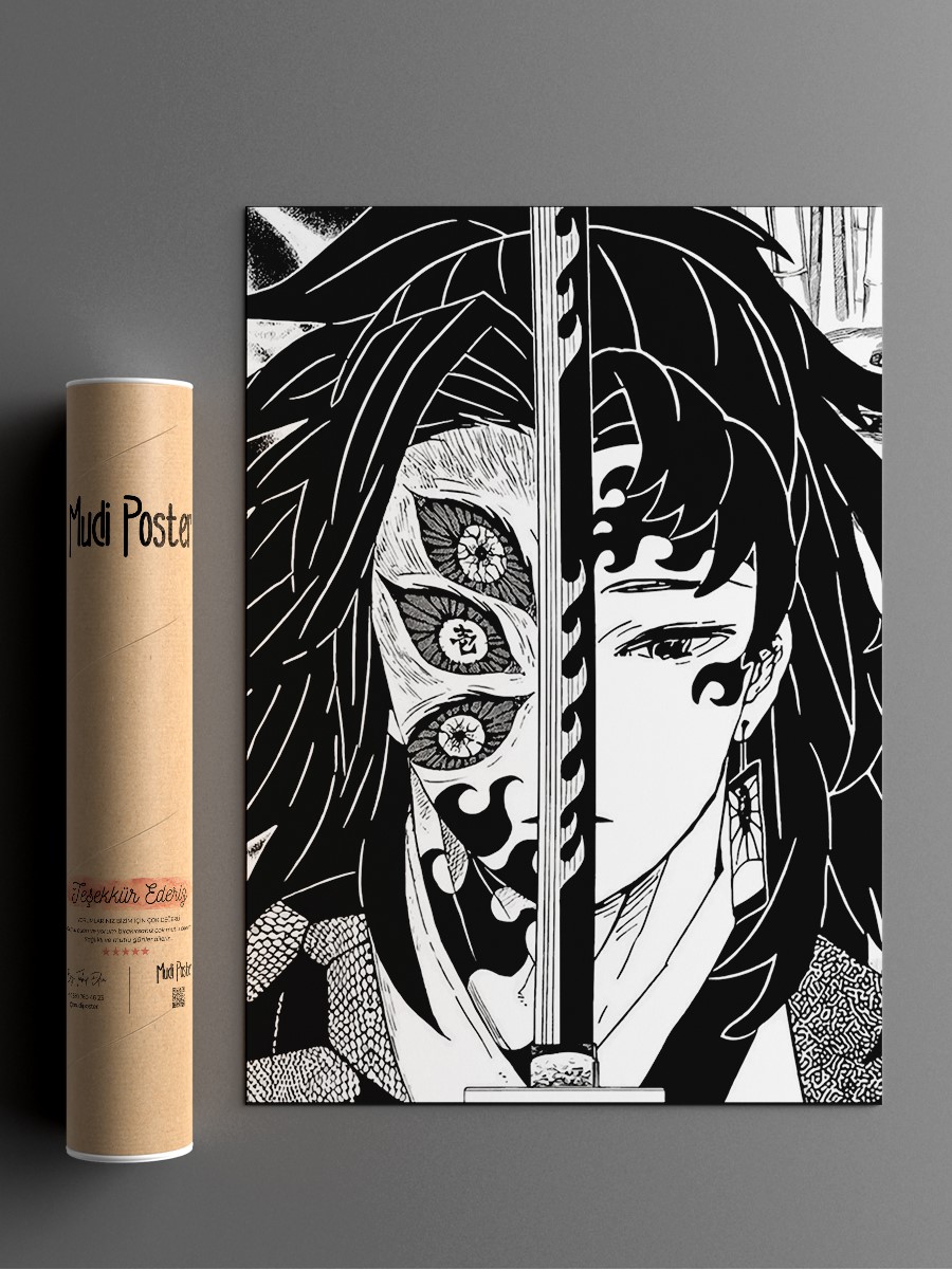 Demon Slayer Manga Anime Poster Çerçevesiz Yüksek Kalite Anime Duvar Poster