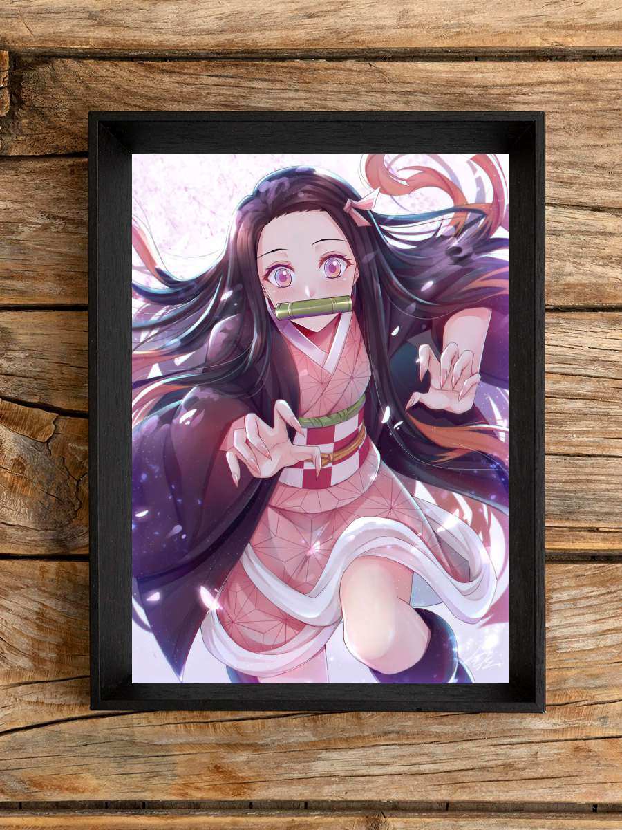 Demon Slayer Nezuko Kamado Anime Poster Çerçevesiz Yüksek Kalite Anime Duvar Poster