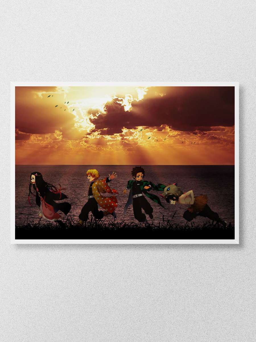 demon slayer nezuko kamado Anime Poster Çerçevesiz Yüksek Kalite Anime Duvar Poster