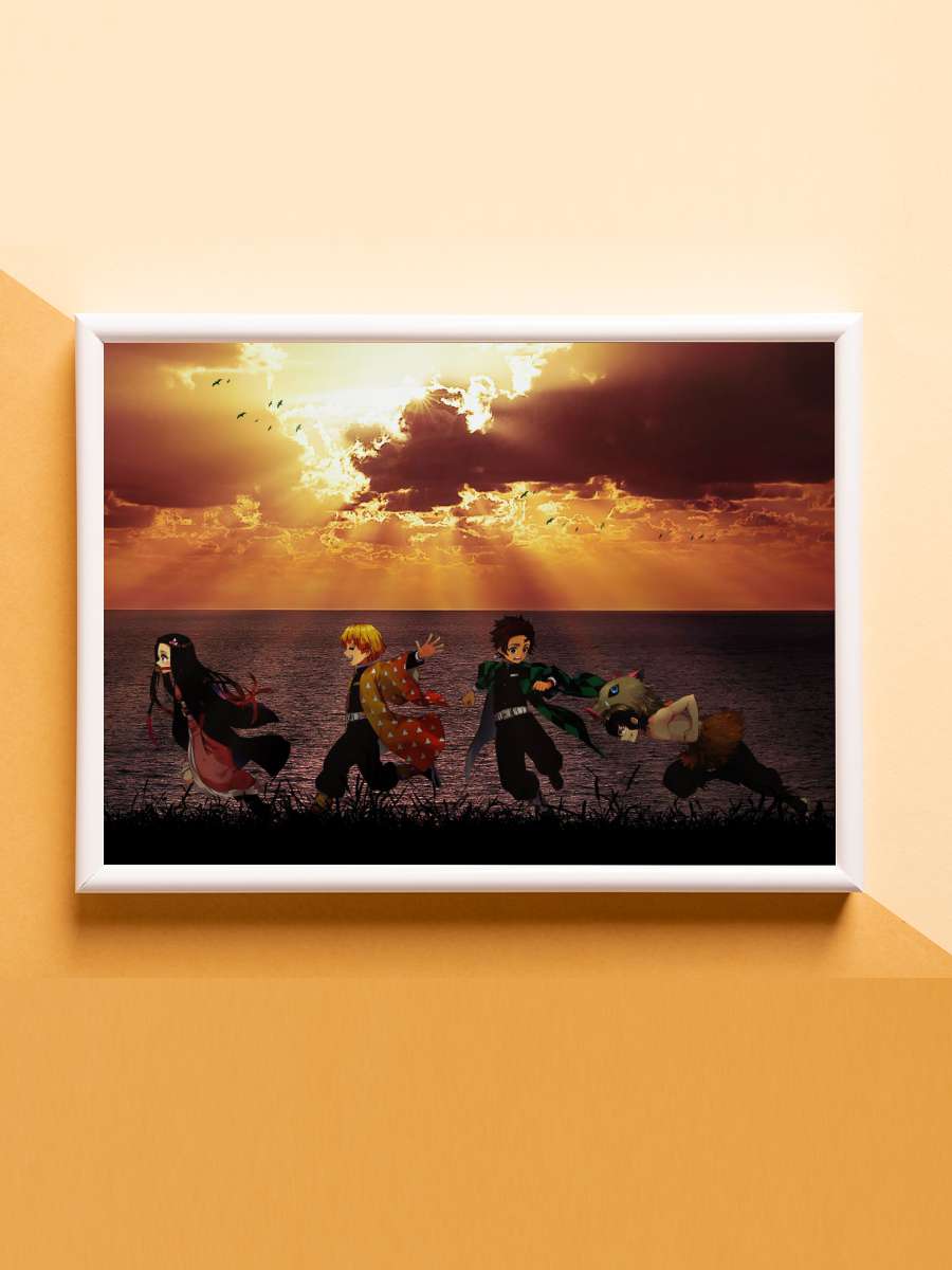 demon slayer nezuko kamado Anime Poster Çerçevesiz Yüksek Kalite Anime Duvar Poster
