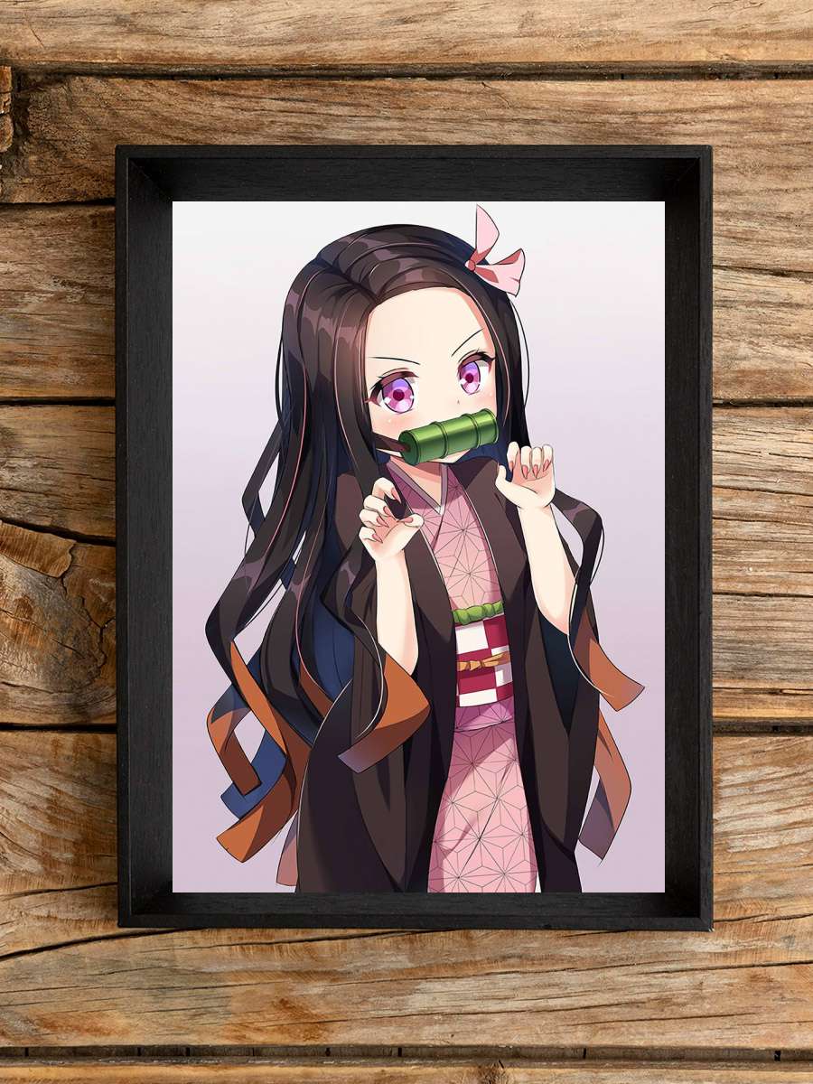 Demon Slayer Nezuko Kamado Anime Poster Çerçevesiz Yüksek Kalite Anime Duvar Poster