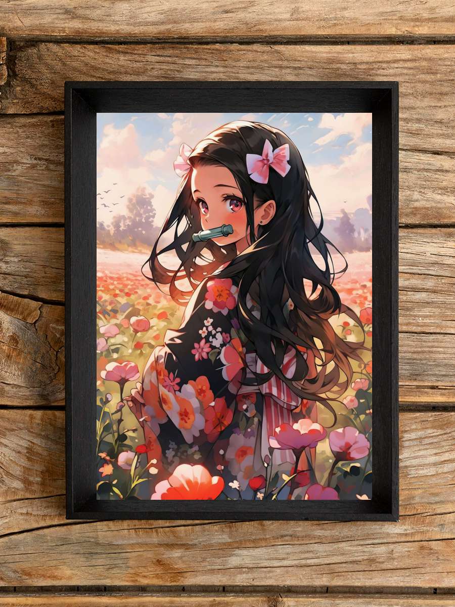 Demon Slayer Nezuko Anime Poster Çerçevesiz Yüksek Kalite Anime Duvar Poster