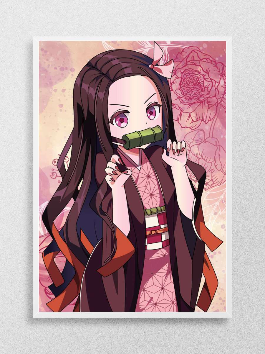 demon slayer Nezuko Anime Poster Çerçevesiz Yüksek Kalite Anime Duvar Poster