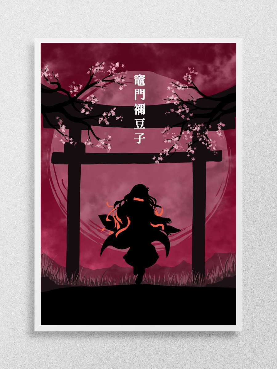 Demon Slayer Nezuko Anime Poster Çerçevesiz Yüksek Kalite Anime Duvar Poster