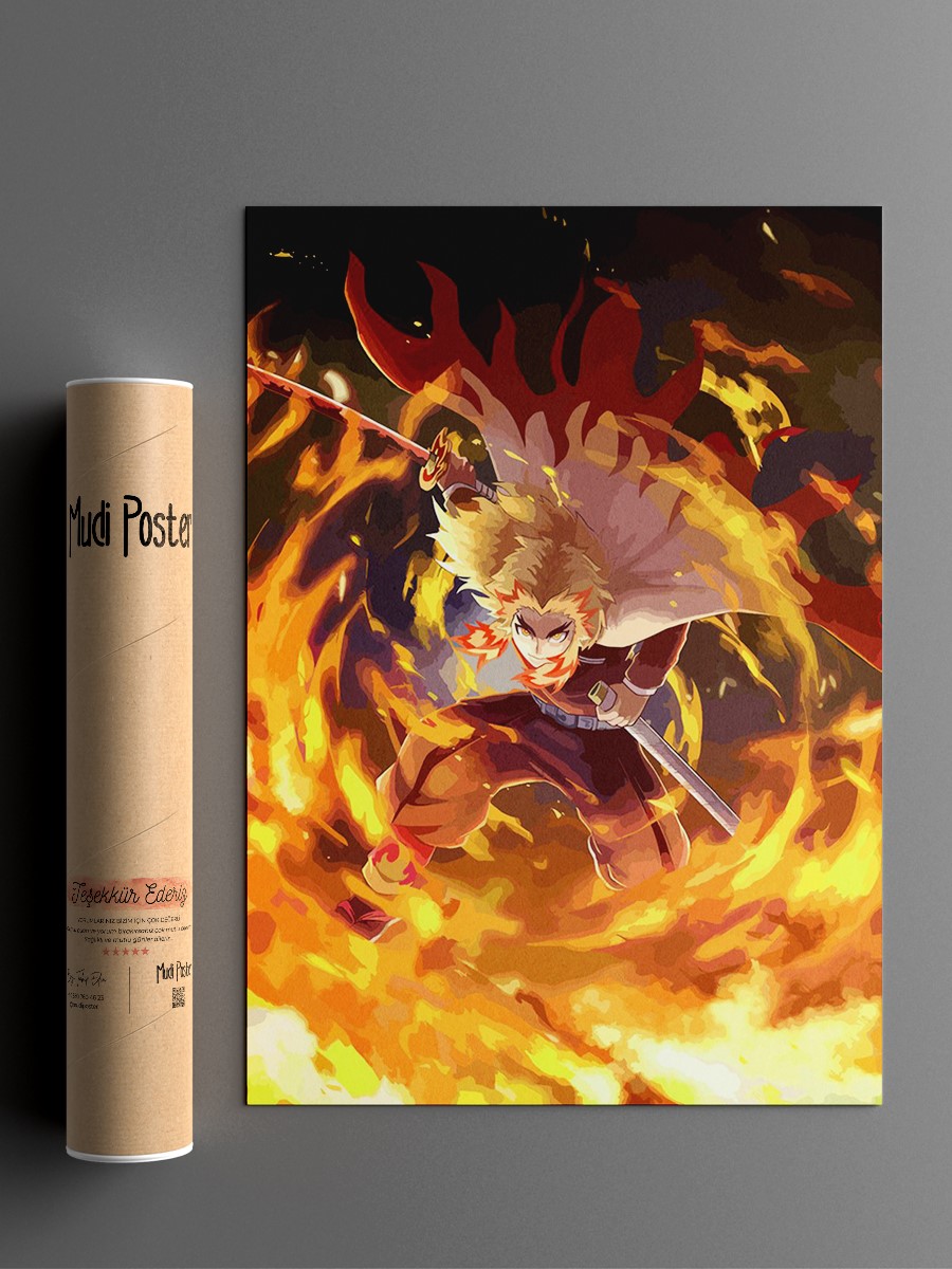 Demon Slayer Anime Poster Çerçevesiz Yüksek Kalite Anime Duvar Poster