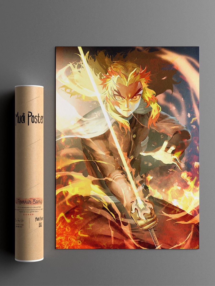 Demon Slayer Anime Poster Çerçevesiz Yüksek Kalite Anime Duvar Poster