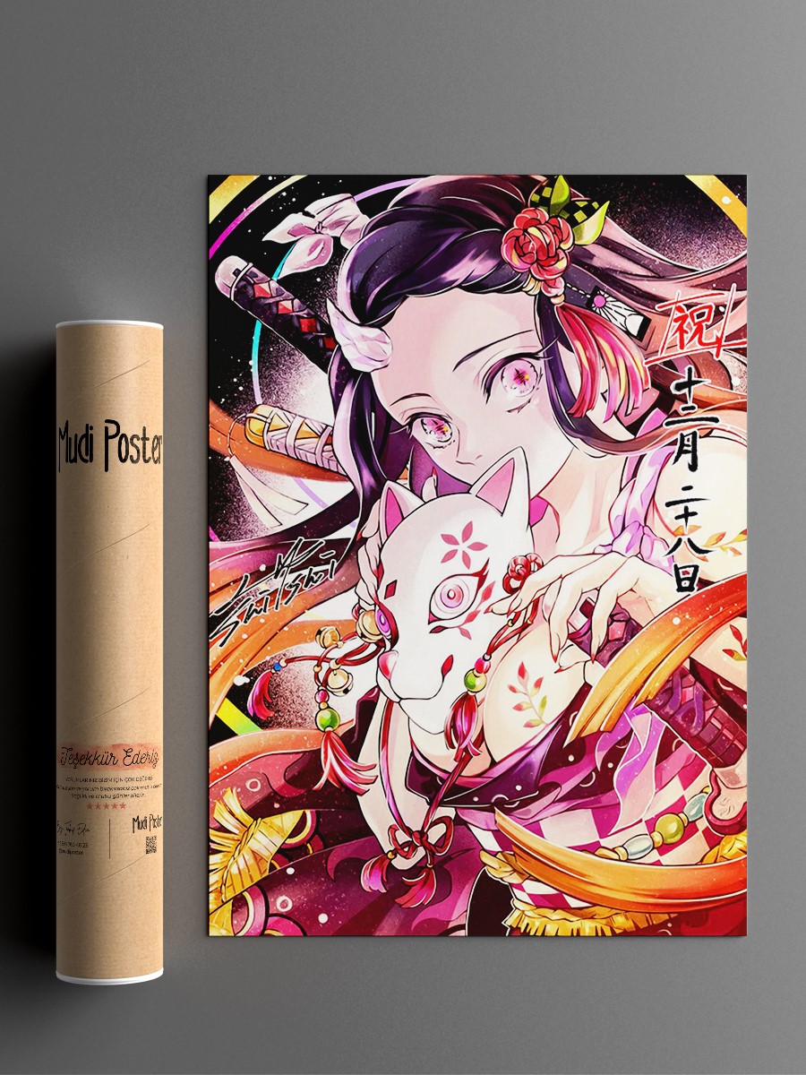 Demon Slayer Anime Poster Çerçevesiz Yüksek Kalite Anime Duvar Poster