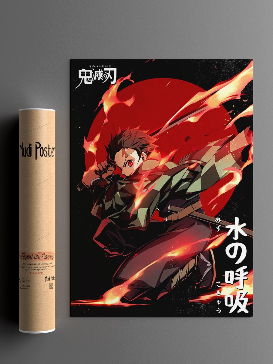 Demon Slayer Anime Poster Çerçevesiz Yüksek Kalite Anime Duvar Poster