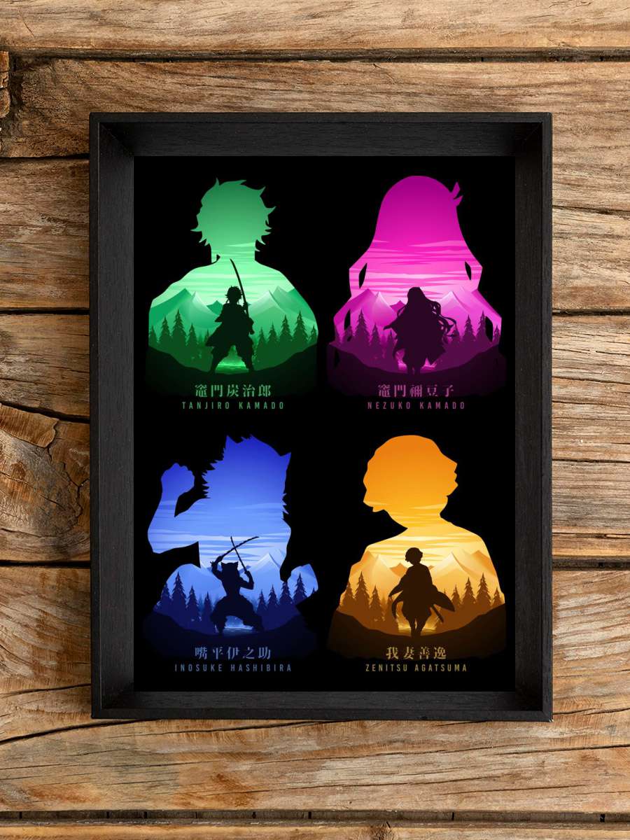 Demon Slayer Anime Poster Çerçevesiz Yüksek Kalite Anime Duvar Poster