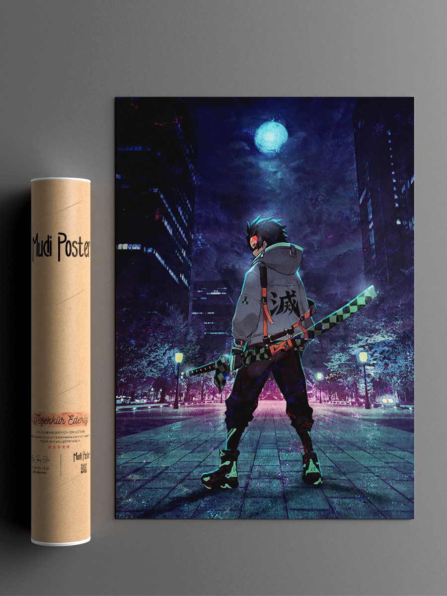 Demon Slayer Anime Poster Çerçevesiz Yüksek Kalite Anime Duvar Poster