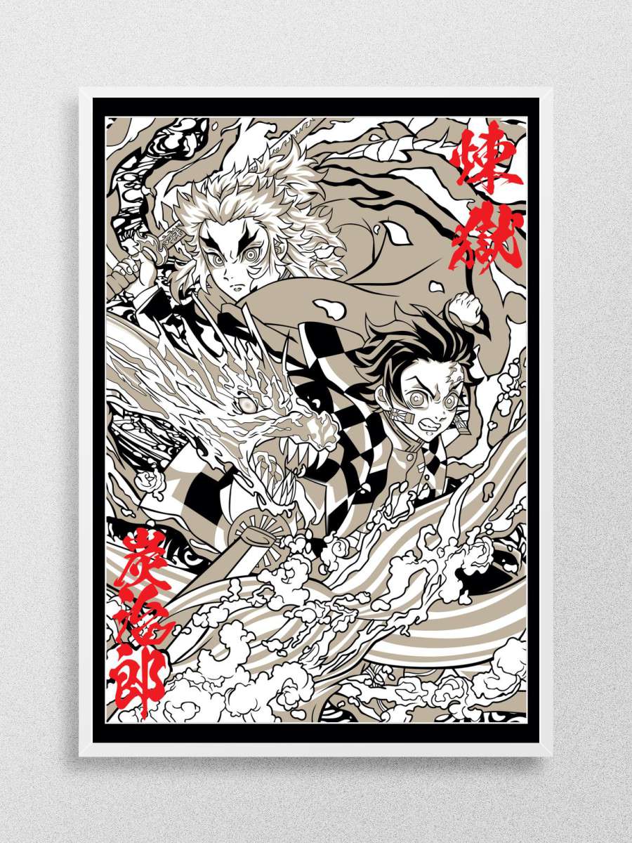 Demon slayer Anime Poster Çerçevesiz Yüksek Kalite Anime Duvar Poster