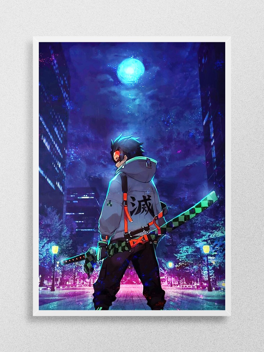 Demon Slayer Anime Poster Çerçevesiz Yüksek Kalite Anime Duvar Poster